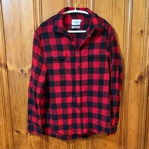 Goodfellow & Co Red and Black Checkered Flannel Shirt- Size XL